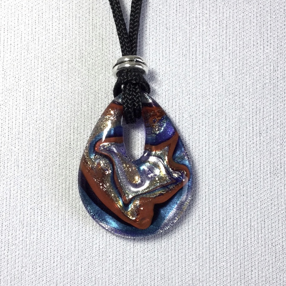 Dainty Art Glass Pendant Necklace